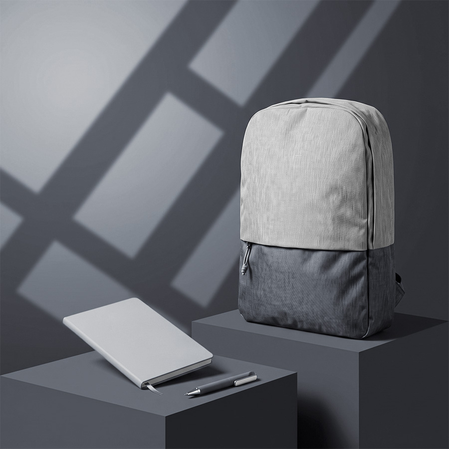 Подарочный набор READYPACK: рюкзак, ручка, блокнот, серый
