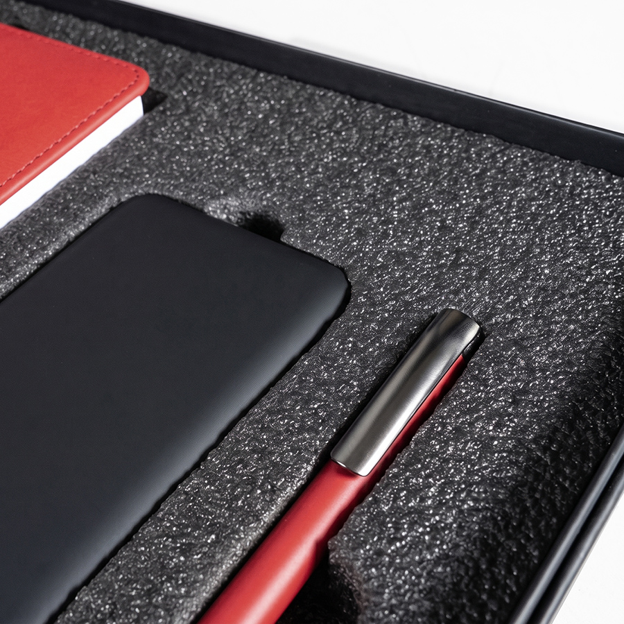 Набор подарочный BLISS: ежедневник, ручка и power bank в коробке с ложементом