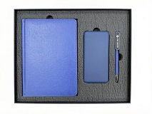 Набор подарочный BLISS: ежедневник, ручка и power bank в коробке с ложементом