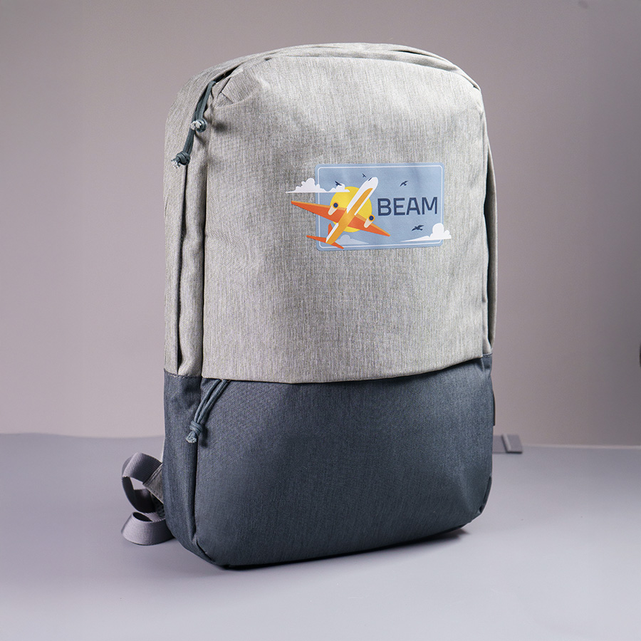 Рюкзак BEAM, серый/темно-серый, 44х30х10 см, ткань верха: 100% полиэстер, подкладка: 100% полиэстер