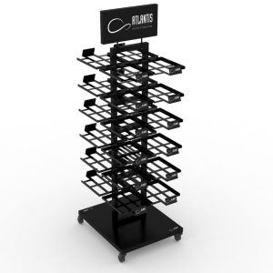 Стойка напольная_ATLANTIS BLACK RETAIL DOUBLE SIDE DISPLAY