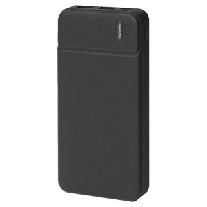 Универсальный аккумулятор Flash 10 (10000 мАч) с подсветкой и soft touch,черный,13,7х6,87х1,55мм