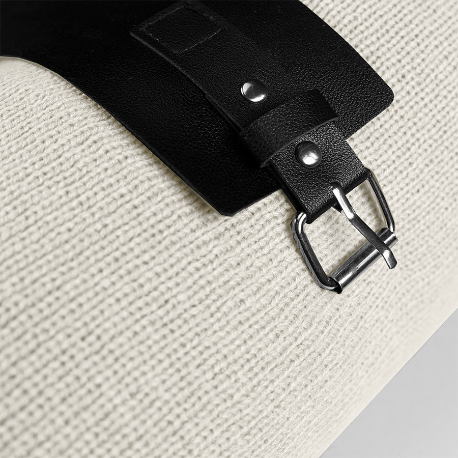 Плед  "Belt"; белый; 130 х 180 см; 100% акрил, с поясом