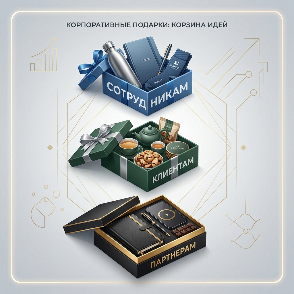 Корпоративные подарки: что выбрать для сотрудников, клиентов и партнеров
